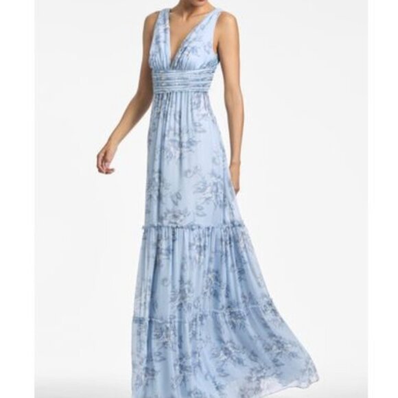 Sachin and Babi Justine Gown size 8 NWT Periwinkle - Picture 4 of 11